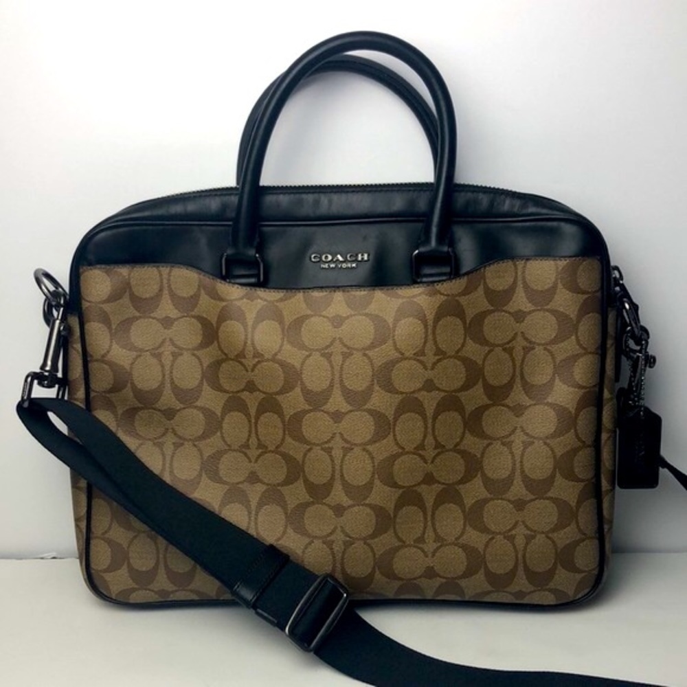 Coach Beckett Mens Slim Briefcase 72978 - Picture 2 of 15